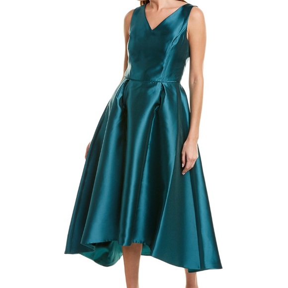 Tahari Hi Lo Formal Dress. Hunter Green. NWT 2 - Picture 1 of 6